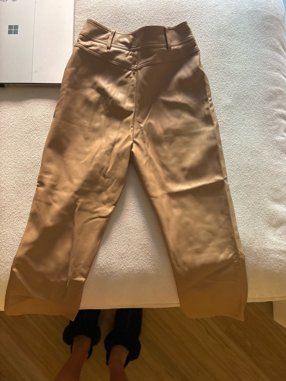 Lucy Paris Tan leather pants
